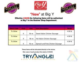 “New” at Big Y