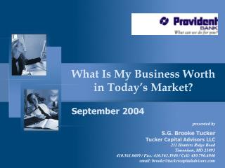 What Is My Business Worth in Today’s Market?