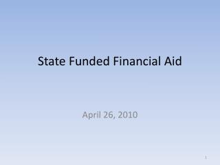 State Funded Financial Aid