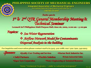 PHILIPPINE SOCIETY OF MECHANICAL ENGINEERS
