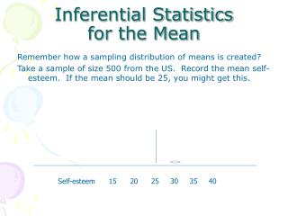 Inferential Statistics for the Mean