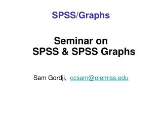 SPSS/Graphs
