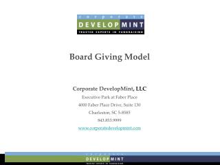 Board Giving Model