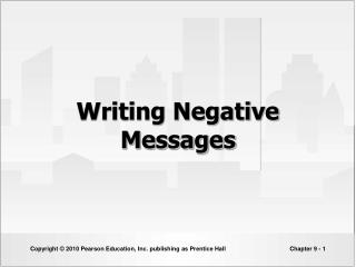 Writing Negative Messages