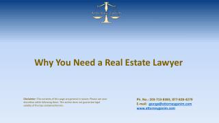 Why You Need a Real Estate Lawyer