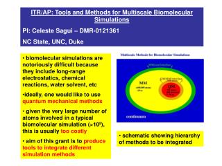 ITR/AP: Tools and Methods for Multiscale Biomolecular Simulations PI: Celeste Sagui – DMR-0121361