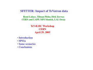 SFITTER: Impact of TeVatron data