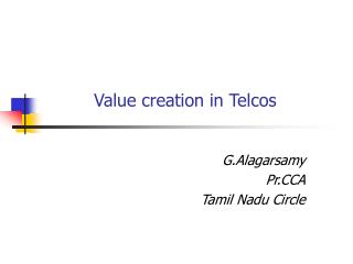 Value creation in Telcos