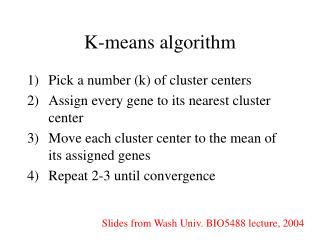 K-means algorithm
