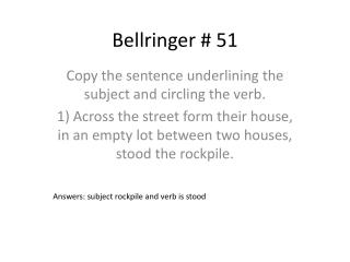 Bellringer # 51