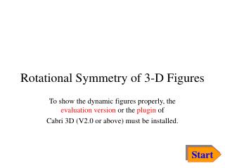 Rotational Symmetry of 3-D Figures