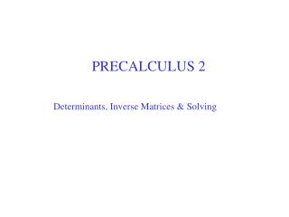 PRECALCULUS 2