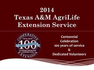 2014 Texas A&amp;M AgriLife Extension Service