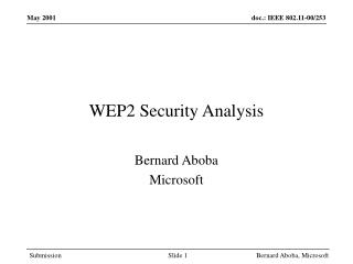 WEP2 Security Analysis