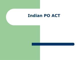 Indian PO ACT