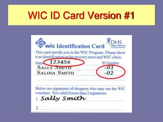 WIC ID Card Version #1