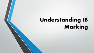 Understanding IB Marking