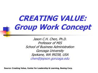 CREATING VALUE: Group Work Concept