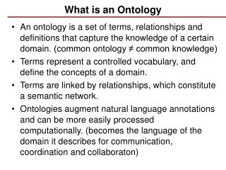 What is an Ontology