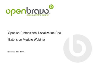 Spanish Professional Localization Pack Extension Module Webinar