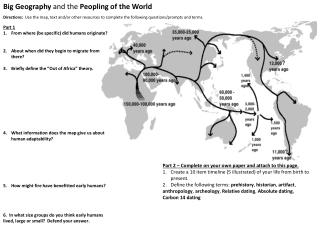 Big Geography and the Peopling of the World