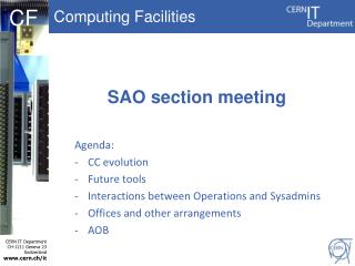 SAO section meeting