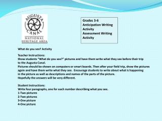 Grades 3-6 Anticipation Writing Activity Assessment Writing Activity