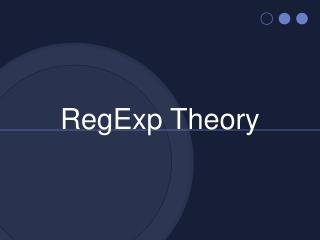 RegExp Theory