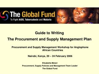 Guide to Writing The Procurement and Supply Management Plan