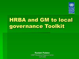 HRBA and GM to local governance Toolkit