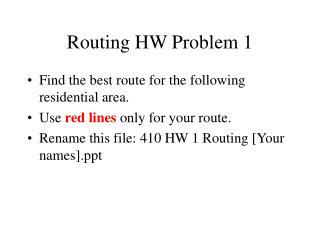 Routing HW Problem 1
