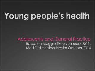 Young people’s health