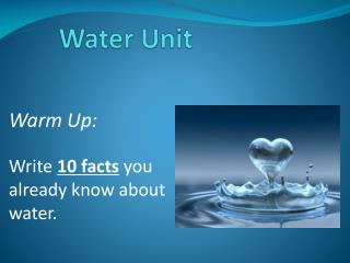 Water Unit