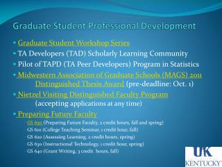 Graduate Student Professional Development