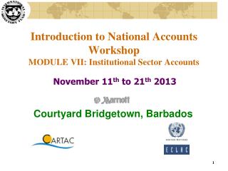 Introduction to National Accounts Workshop MODULE VII: Institutional Sector Accounts
