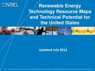 Renewable Energy Technology Resource Maps and Technical Potential for the United States