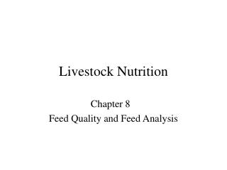 Livestock Nutrition