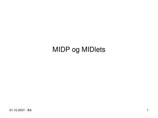 MIDP og MIDlets