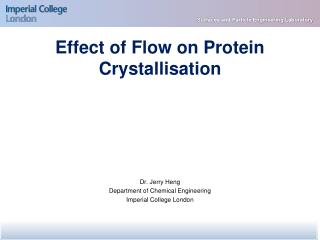 Effect of Flow on Protein Crystallisation
