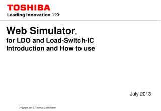 Web Simulator , for LDO and Load-Switch-IC Introduction and How to use