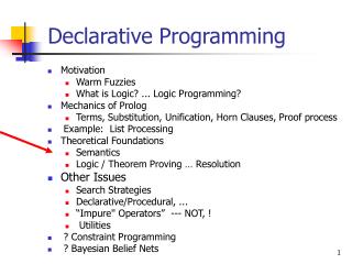 Declarative Programming