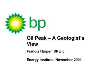 Oil Peak – A Geologist’s View