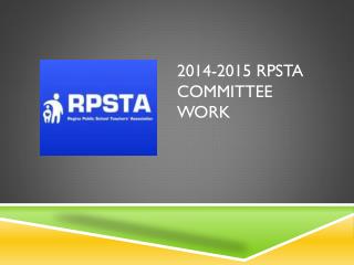 2014-2015 RPSTA Committee Work