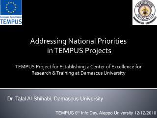 Addressing National Priorities in TEMPUS Projects