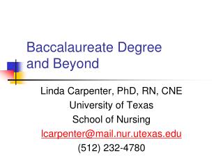 what is a baccalaureate degree