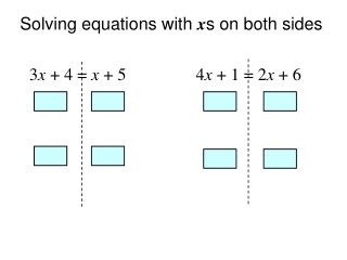 Solving equations with x s on both sides