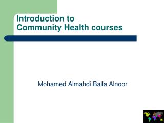 Introduction to Community Health courses