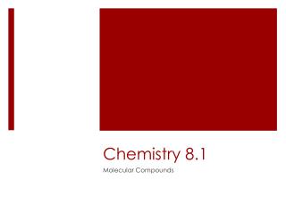 Chemistry 8.1