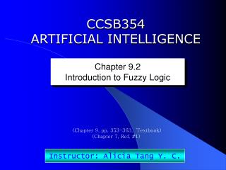 CCSB354 ARTIFICIAL INTELLIGENCE