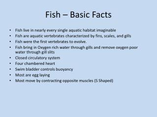 Fish – Basic Facts